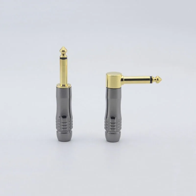 Pure Copper Gold-Plated Mono Audio Plug, Connection Cable, Microphone Plug, High Quality, 6.35mm