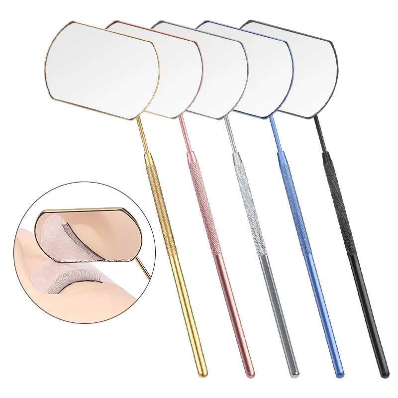 1PCS/2PCS Eyelash Extension Tool – Square Lash Inspection Mirror – Stainless Steel Anti-Fog Mirror