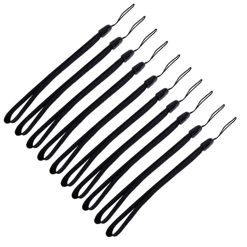 10/20Pcs Lanyard Hand Wrist Strap Black Selfie Stick Lanyard Flashlight Phone Strap Camera Accessories