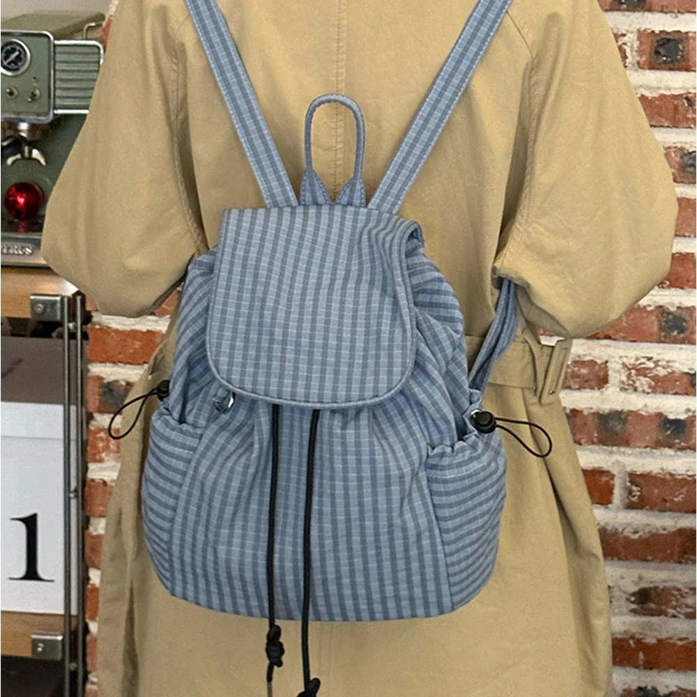 

Plaid School Backpack For Teen Girls Bookbags Elementary High School Corduroy Laptop Bags Women Travel Daypacks