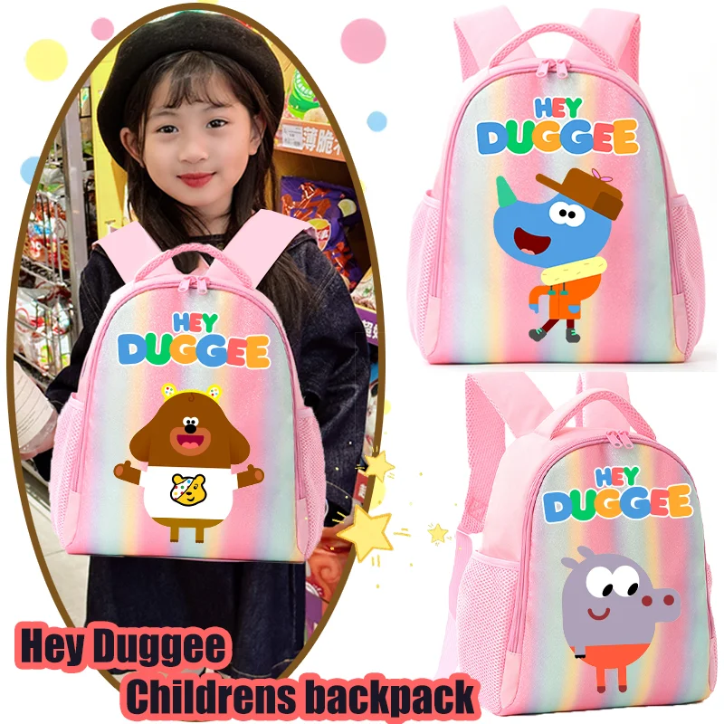 

Hey Duggee Anime Cute Child Colorful Backpack Cartoon Rainbow Printed Backpack Leisure Gift Back To School Season Octopus
