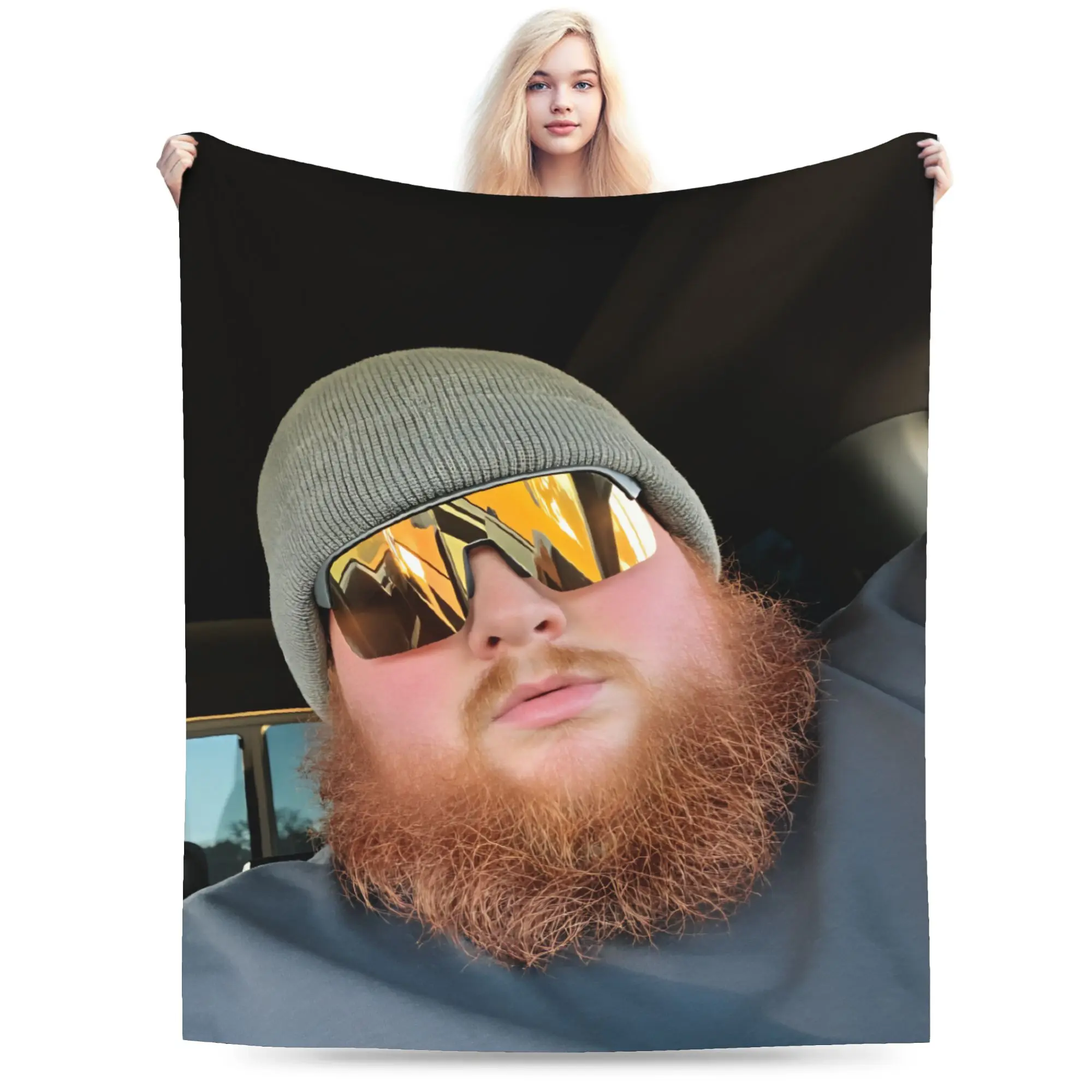 Caseoh American  Cozy Blanket  Fashion Plane Travel Throw Blanket Couch Chair Flannel Bedspread Sofa Bed Cover