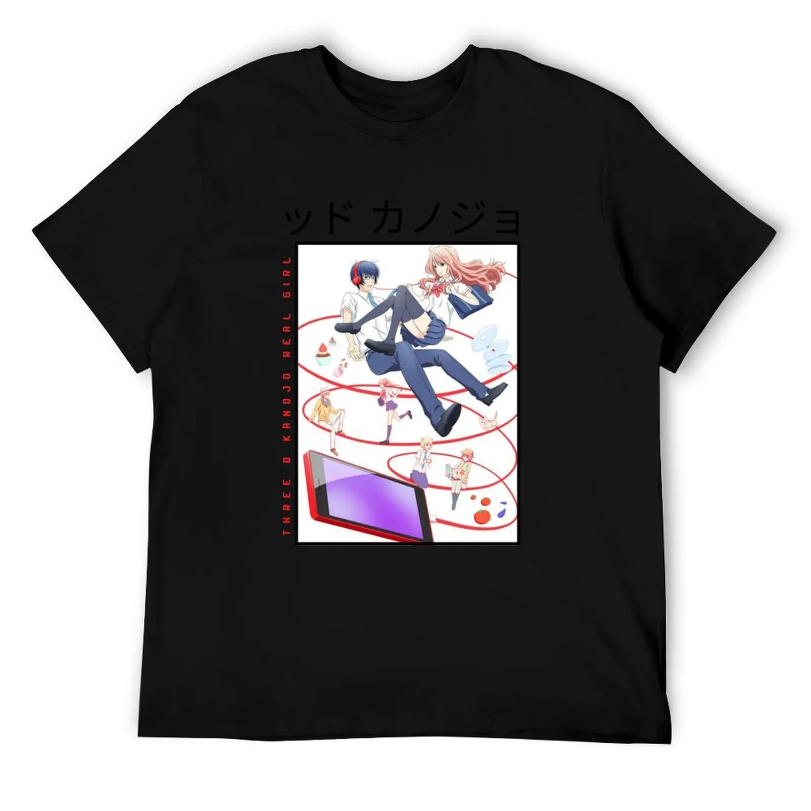

3D Kanojo Real Girl - Iroha & Tsutsui T-Shirt anime tshirt cotton t shirts high quality T-Shirt