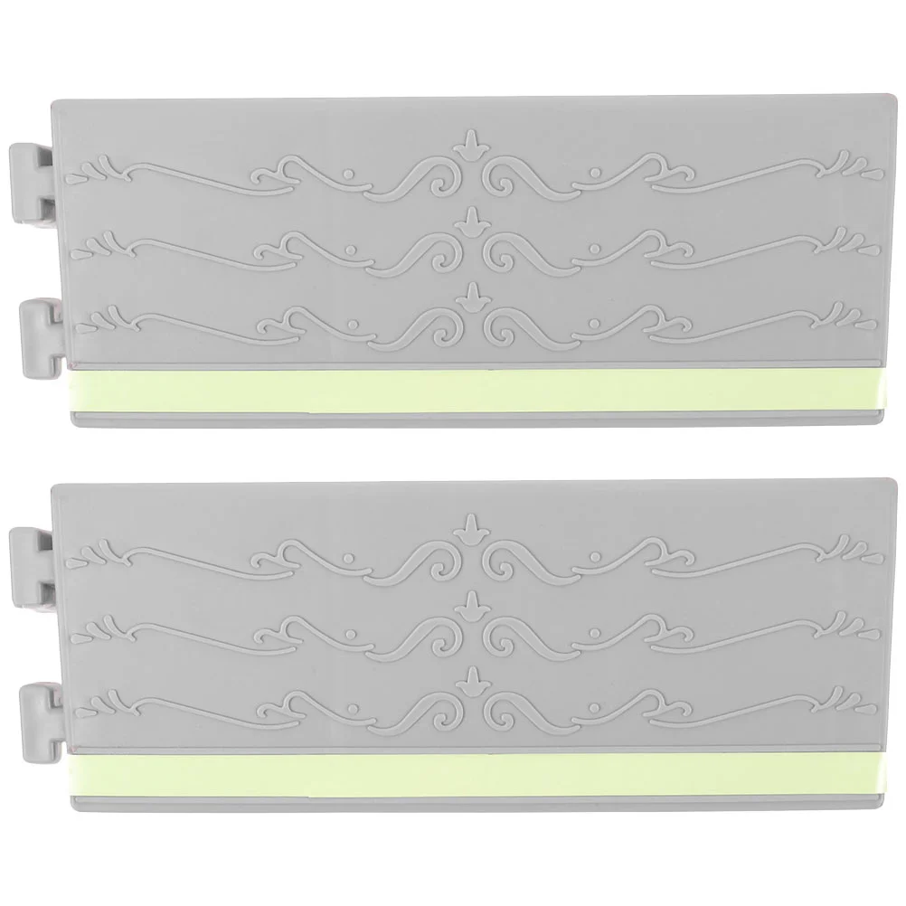 

2 Pcs Ramp Board Plastic Stairs Vacuum Door Threshold Strips Light Grey Curb Ramps Wheelchair for Doorways