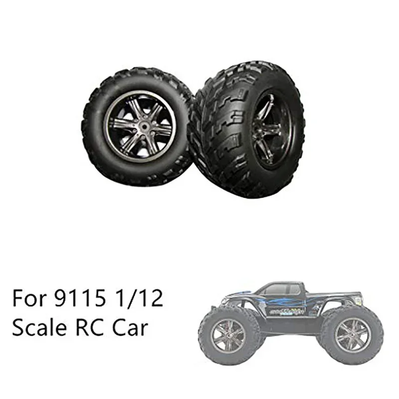 2PCS Tyres With Sponge 9115 2.4GHz Car Spare Parts Tyres With Sponge 15-ZJ01 Plastic&Rubber Wheel