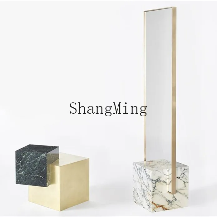 

CL light luxury marble full-length mirror full-body floor mirror fitting room light luxury clothing store