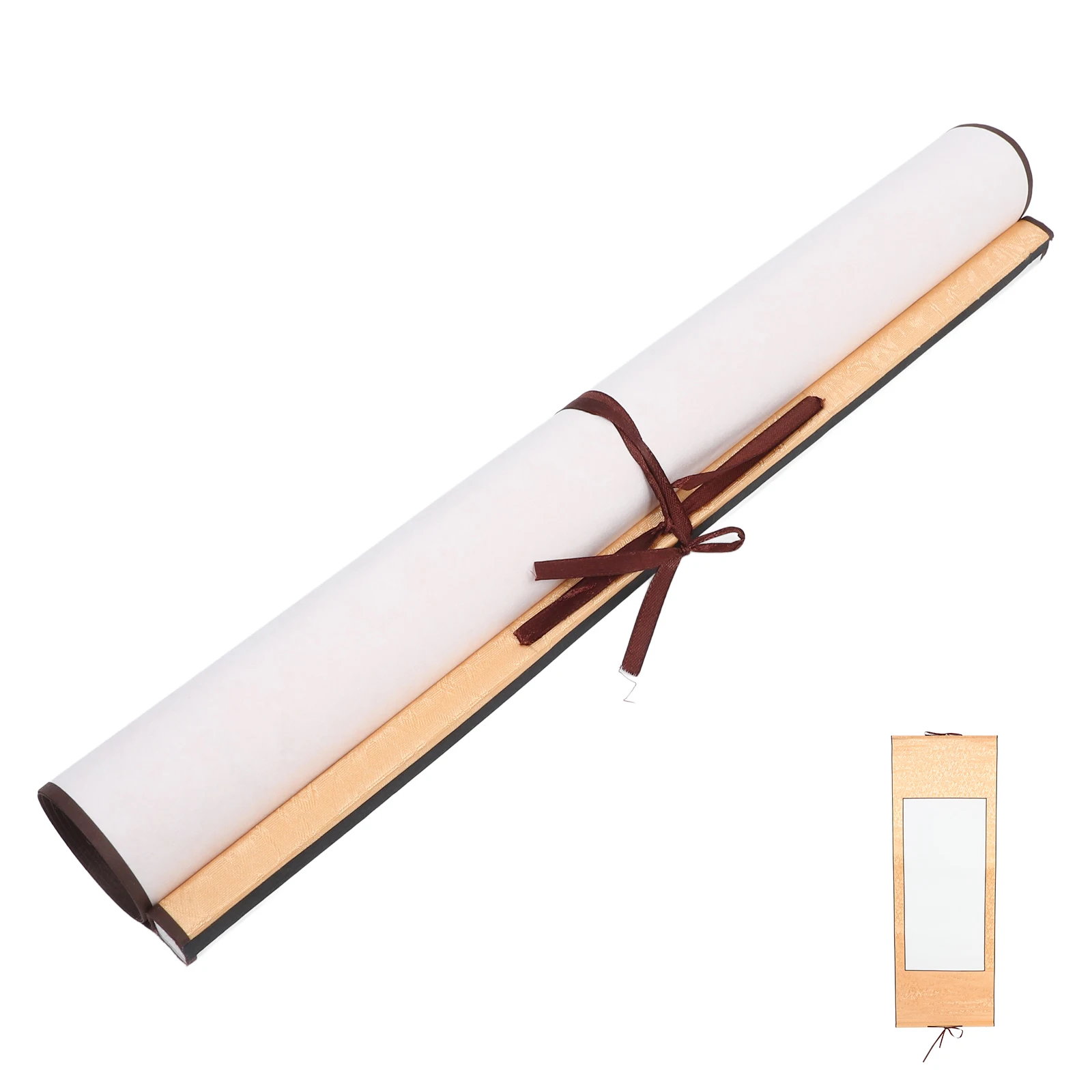 

Rice Paper Scroll Calligraphy Xuan Blank Multi-function Yellow Hanging Office 4ft Durable Storage Wall