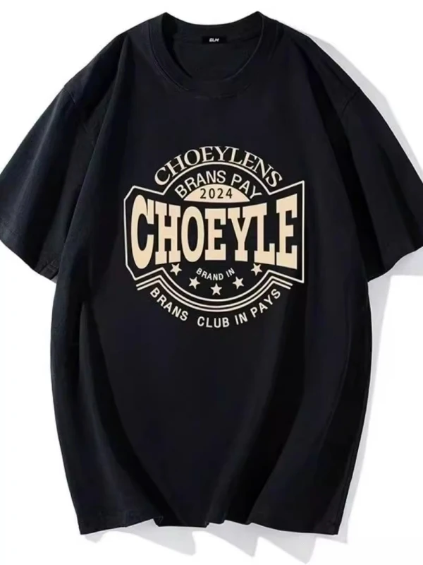 

Мужская летняя свободная повседневная универсальная футболка больших размеров с буквенным принтом от американского модного бренда, 300 Pou