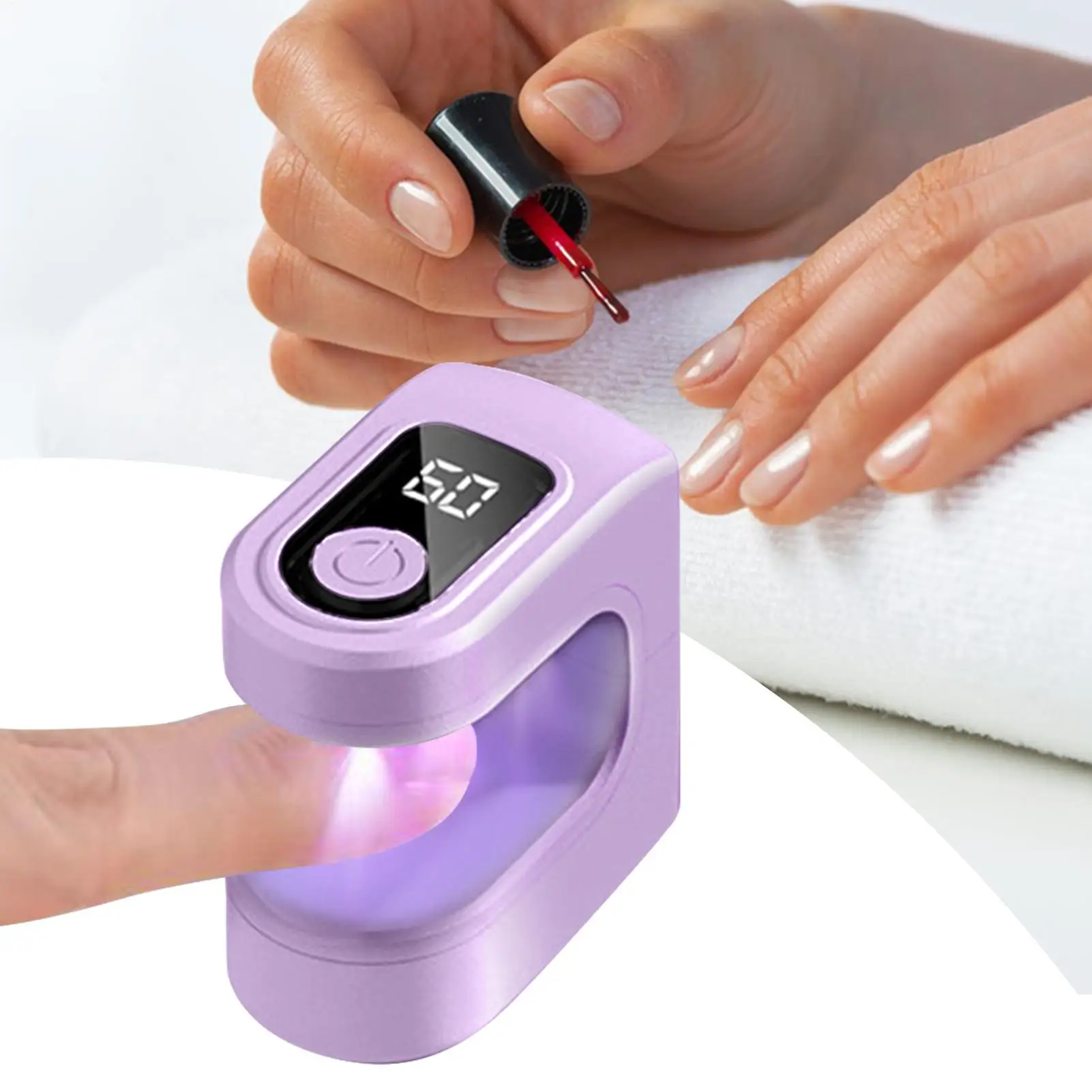 Mini luce UV per unghie in gel Essiccatore per polimerizzazione delle unghie Ricarica USB Luce per polimerizzazione delle unghie con 2 modalità di temporizzazione per manicure pedicure