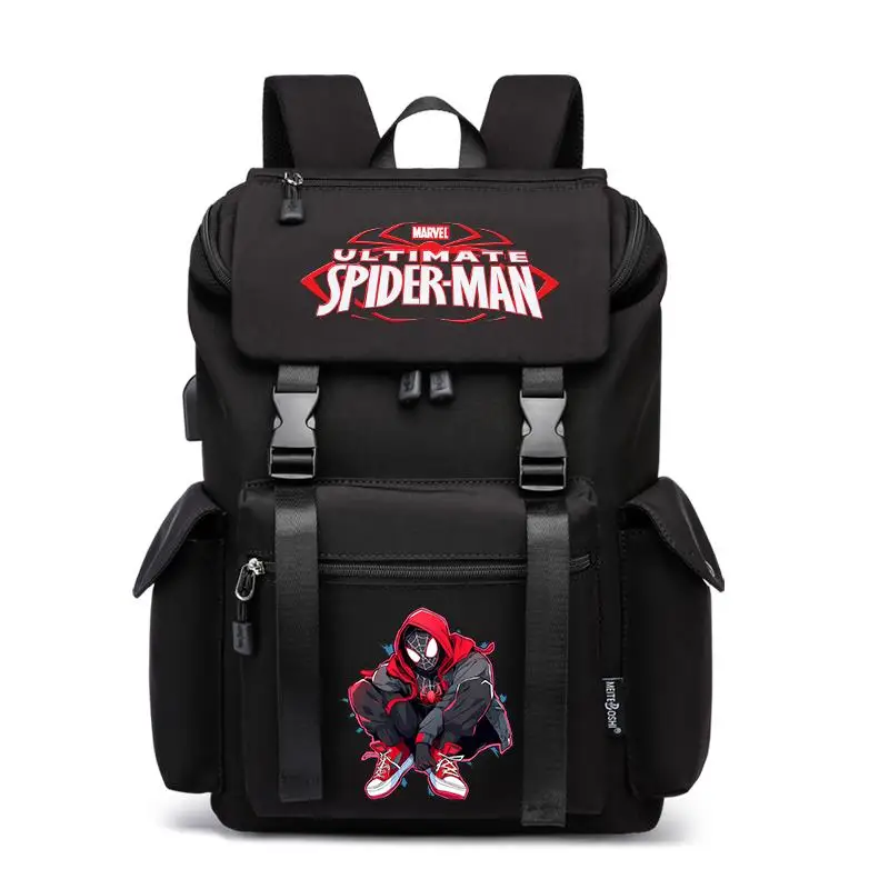 Spider Man School Backpack Women Men Laptop Travel Bag Large Waterproof Multifunction USB Charging Knapsack Sport Duffel Bag