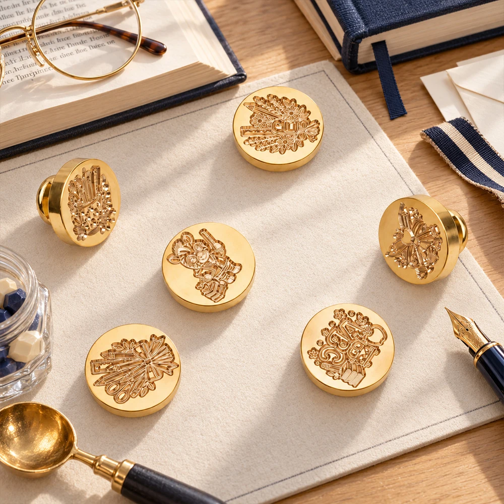 1PC 3D Embossed Back to School Wax Seal Stamp Head,ABC Zebra Stationery Brass Sealing Stamp for Envelopes Gift Tags Scrapbooking