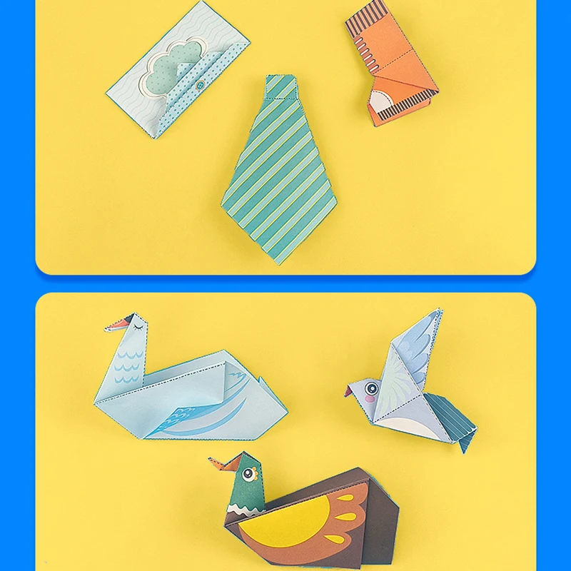 1 Juego de Kit de Origami tridimensional, libros guía artesanal, proyectos de arte artesanal, suministros para principiantes, niños y niñas