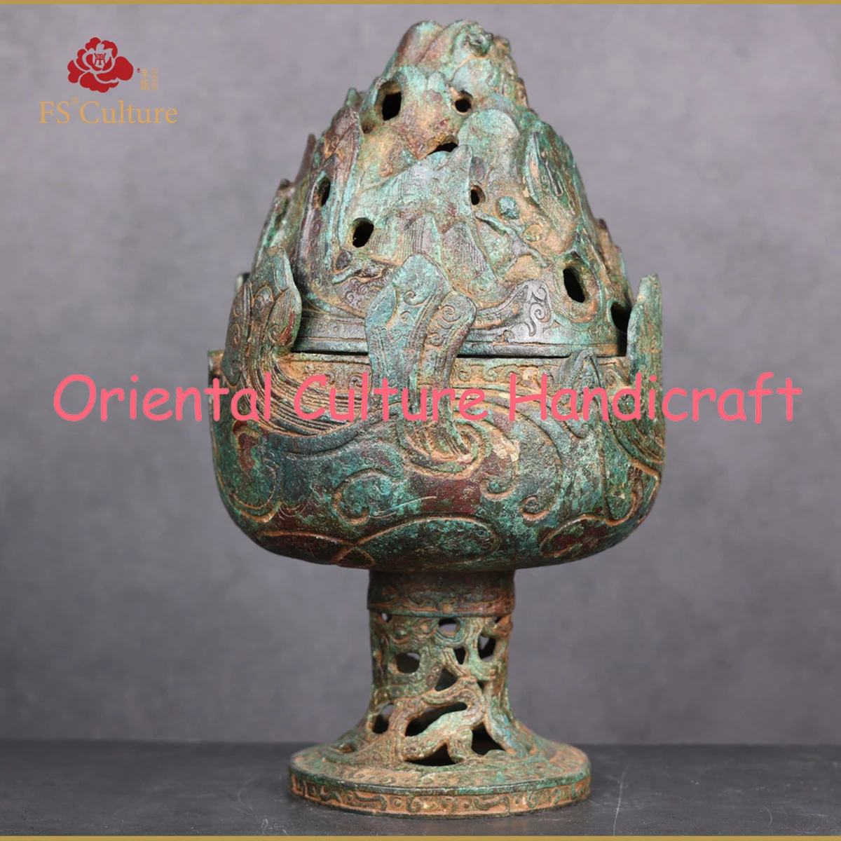 Chinese Han Dynasty Royal Incense Burner Shaped Bronzes, Exquisite Handicraft Collections, Household Items, Ornaments