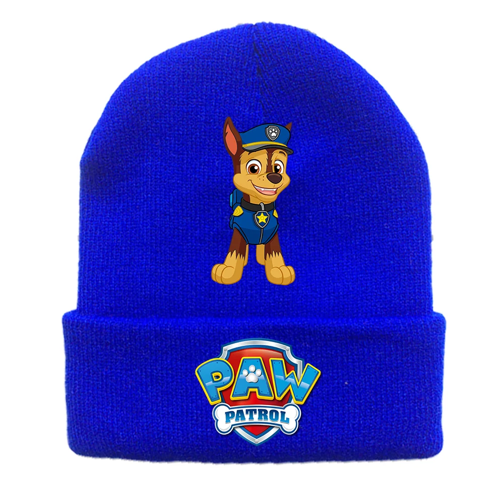 Paw Patrol Gestrickte Kappe Kopfbedeckungen Cartoon Winter Woolen Hut Chase Skye Skullies Mützen Jungen Mädchen Motorhaube Weihnachten Geburtstag