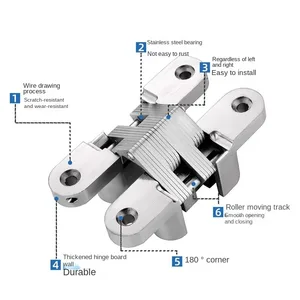 Edelstahlscharnier aus verstecktem Tür 6 Hauptverkaufsscharnier hohe Türen - №4