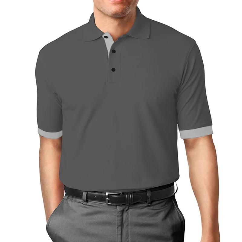 Spring Summer Men Trending Fashion Short Sleeve Business Casual Polo Shirt .