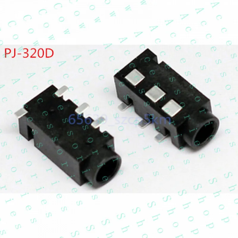 PP+ 20Pcs 3.5mm Female Audio Connector 4 Pin SMT SMD Stereo Headphone Jack PJ-320D