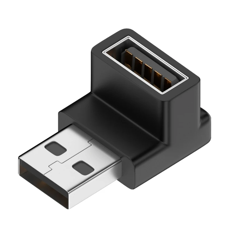 Adaptadores USB en forma de U, adaptador de ángulo recto de 90 grados, USB hembra a USB macho, adaptador de datos rápido de 10gbps, convertidor de carga