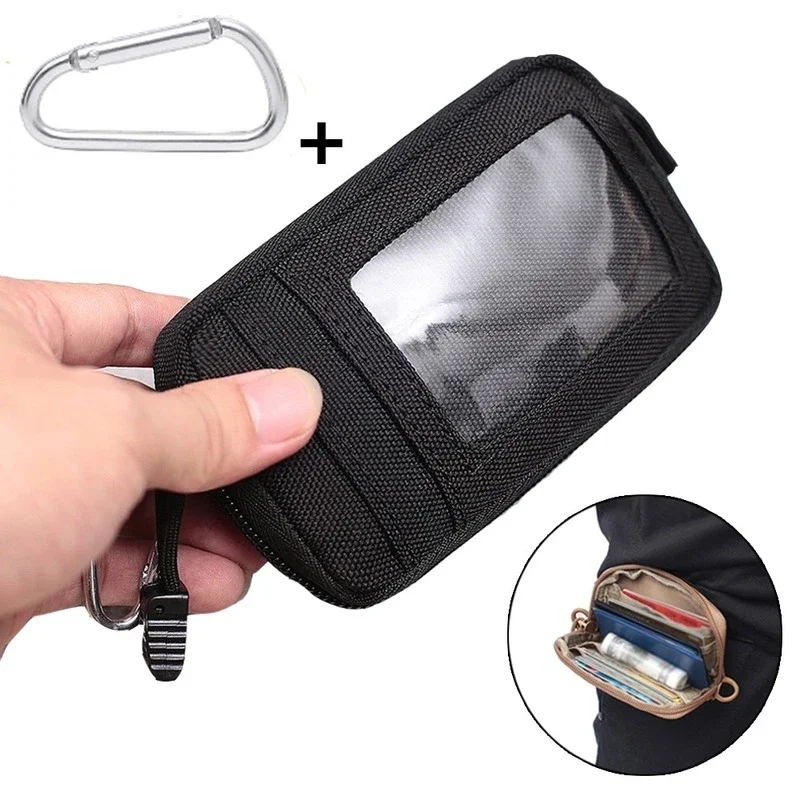 Tactical Wallet Card Bag Waterproof Card Key Holder Money Pouch Pack Outdoor Military Multifunction Wallet Waist Bag for Hunting
