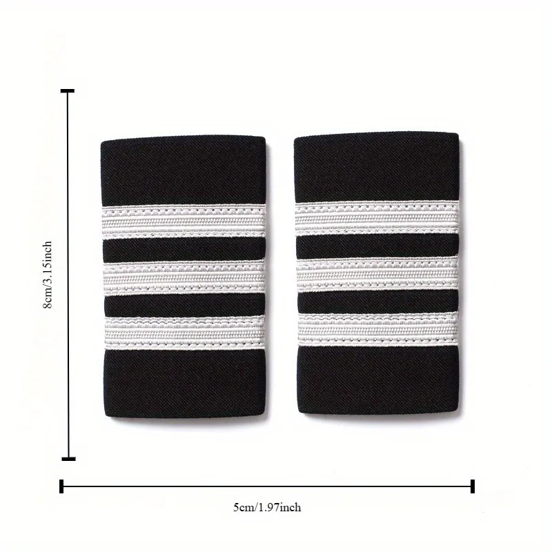 1  Pair Pilot Aviation Uniform Shoulder Badge Shirts Craft Garment DIY Accessory Shoulder Badges