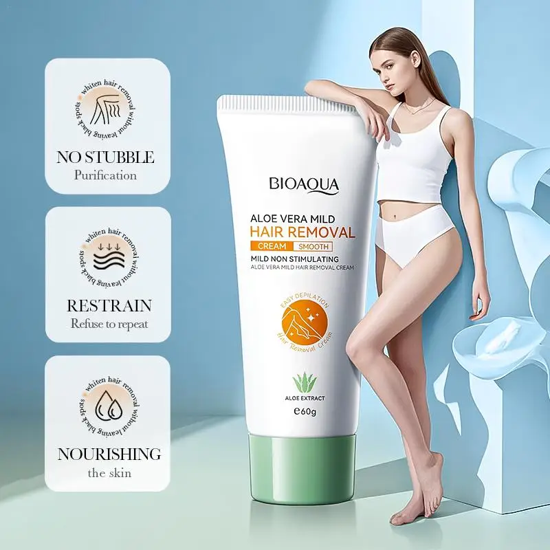 

2PCS Aloe Vera Gentle Hair Removal Care Hair Remover Cream Inhibition Body Painless Remover