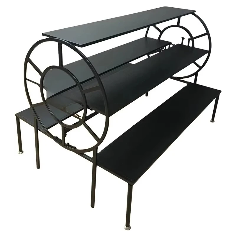 &c New Modern Elegant Portable Removable for Foldable Freestanding Customized Metal Shoe Display Rack & Shelf for SHOWROOM
