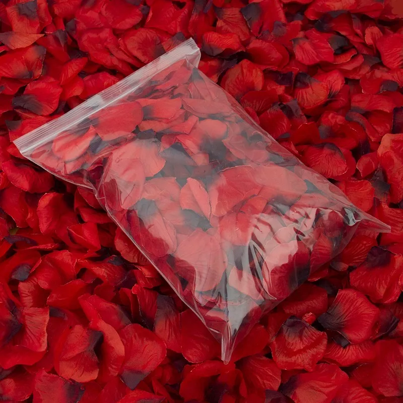 5000/100pcs Artificial Fake Rose Petals Red Colorful Simulation Silk Roses Petal for Valentines Day Wedding Party Romantic Decor