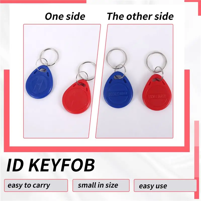 

BNVN-50Pcs 125 Khz Proximity ID Card RFID Keyfob Access Control Key For Door Entry Access Control System TK4100