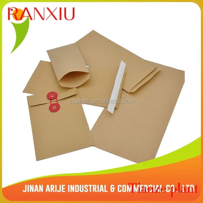 Envelope com corda, envelope De Papel Kraft Marrom, saco De Documento De Papel