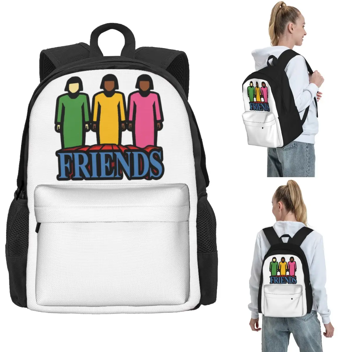 Friends Backpack Hot Sale Daypack Large Capacity Kids BookBag School Bag Shoulder Bags for Men Women