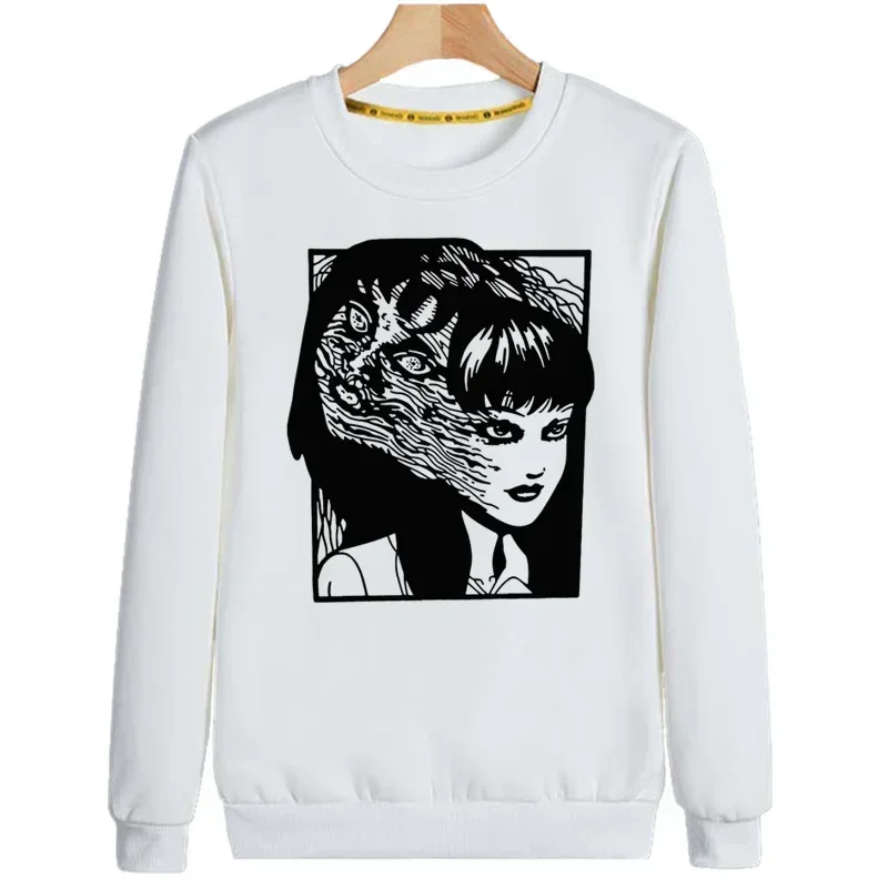 Tomie Junji Ito Suehiro Maruo Manga Horror Hoodies Sweatshirt Print Trend Mens Clothes Hip-Hop Male Crewneck Hoodies Men