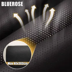 Self-Adhesive Faux Leather Repair Patch Breathable Perforated Leather Repair Sticker for Furniture Sofas Car Seats Office Chairs