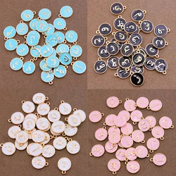 29pcs 15*12mm lettera dell'alfabeto arabo Double Face smalto Charms pendenti creazione di gioielli fatti a mano orecchini braccialetto fai da te