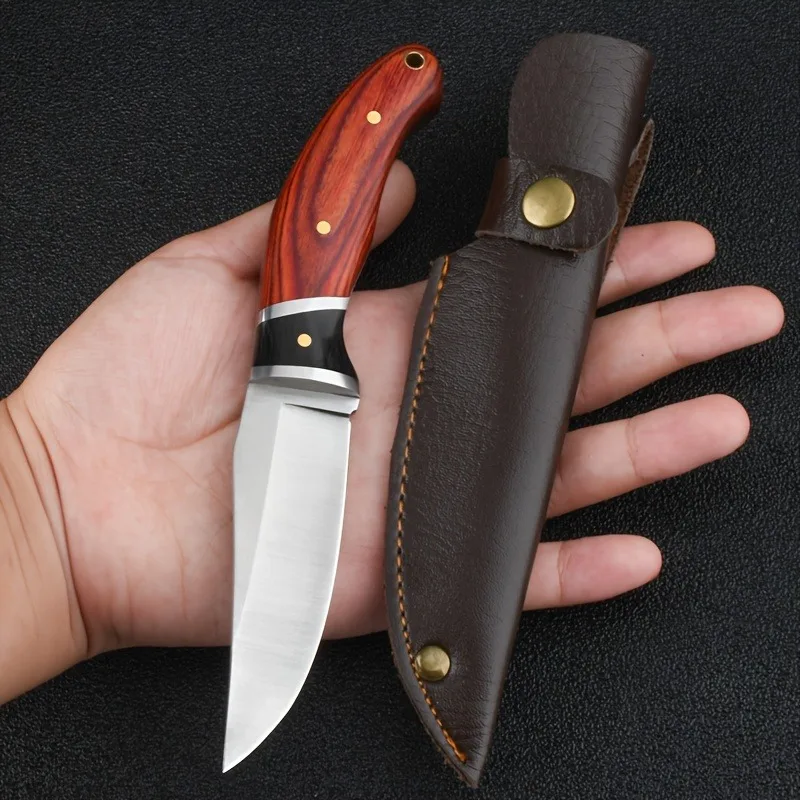1pc, Knife, Stainless Steel Outdoor Knife, Fruit Knife, Knife For Outdoor Camping Survival,er, Kitchen Tools, Kitchen Stuff,