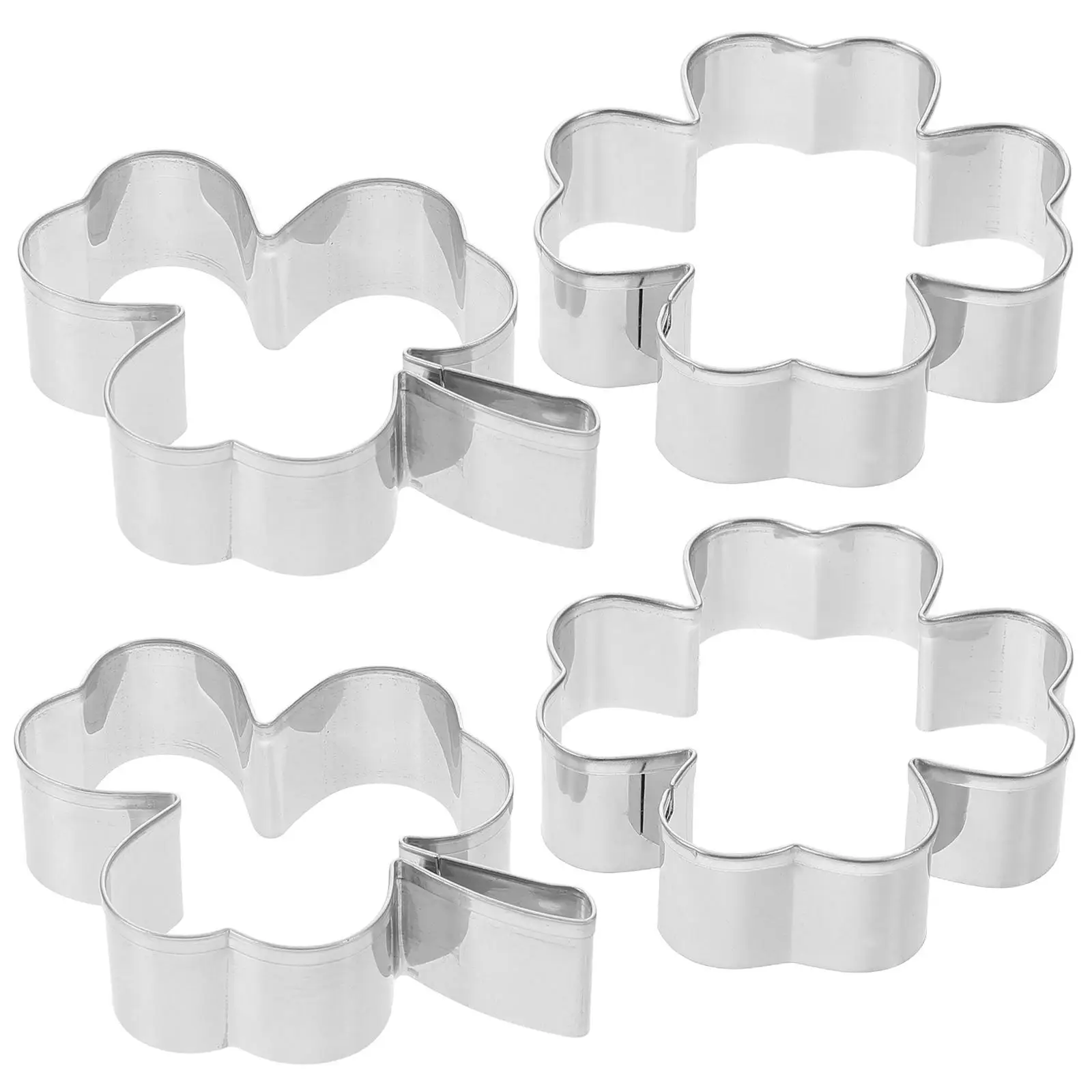 

4 PCS Four-leaf Cookie Cutter Irish Holiday Cutting Suite St Patricks Cutters Stainless Steel Accessories