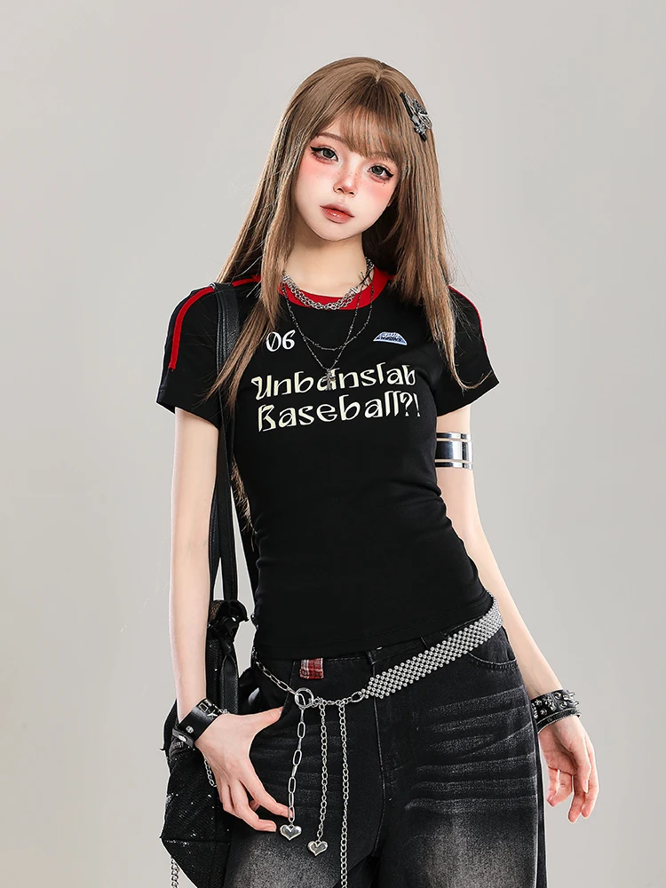 

Unique ort Printed T-irt Women's Summer Slimming Design Sensation ort Top Faionable Casual Creative Text Pattern