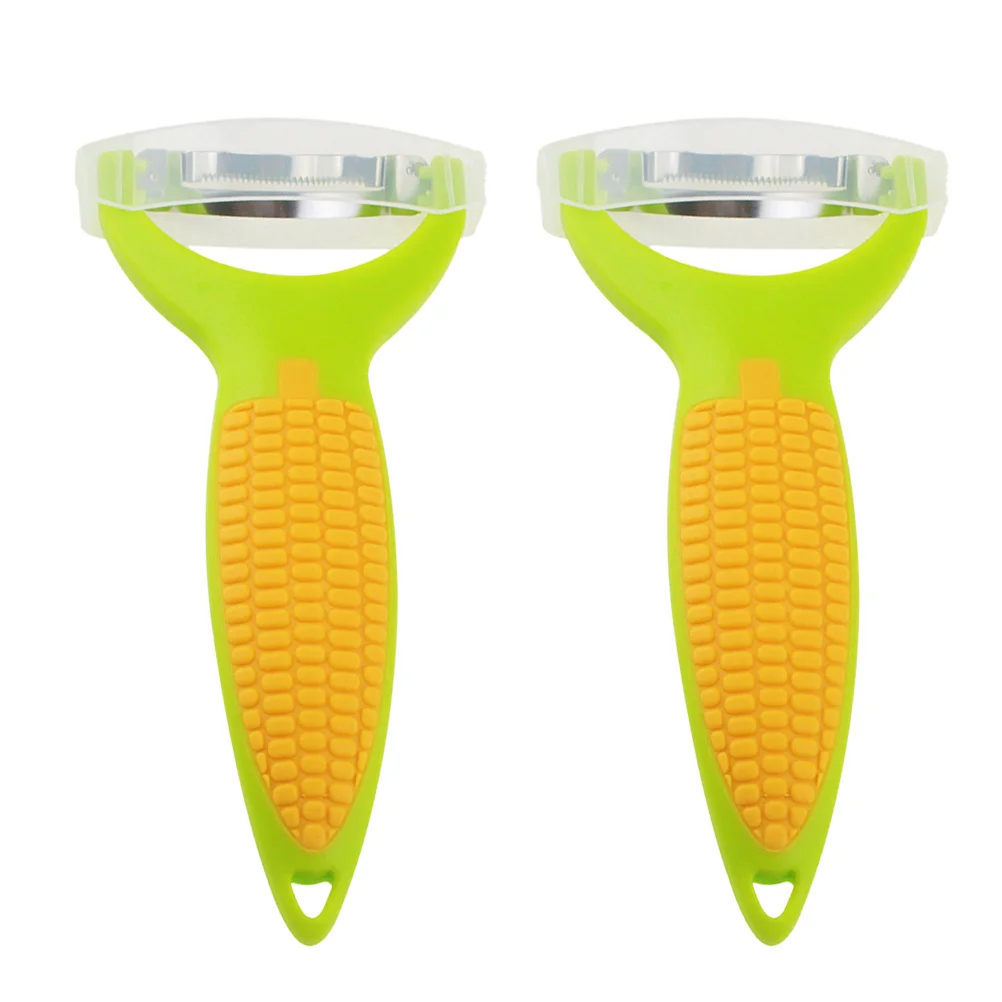 

2 Pcs Corn Planer Kitchen Useful Things Gadgets Household Utensils Peeler Cob Zipper Cod Remover Vegetable Accessory