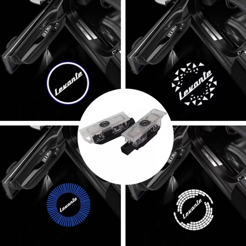 

2X Universal Car Door Led Welcome Laser Projector Logo Ghost Shadow Wireless Light for Maserati Levante 2016-2021 2022 2023 2024