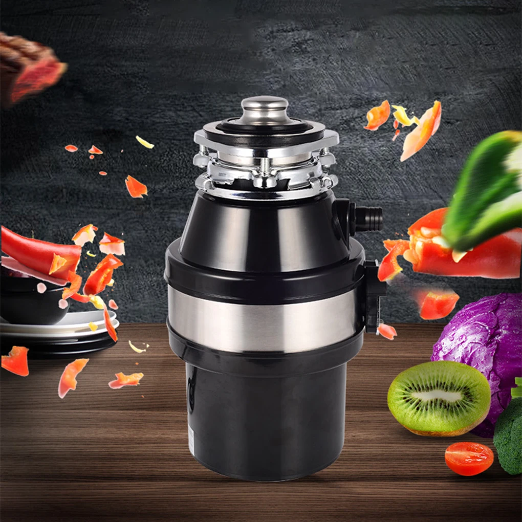Food Waste Disposer Kitchen Sink Garbage Grinder Stainless Steel Food Crusher Waste Disposer Home Kitchen Waste Food Grinder