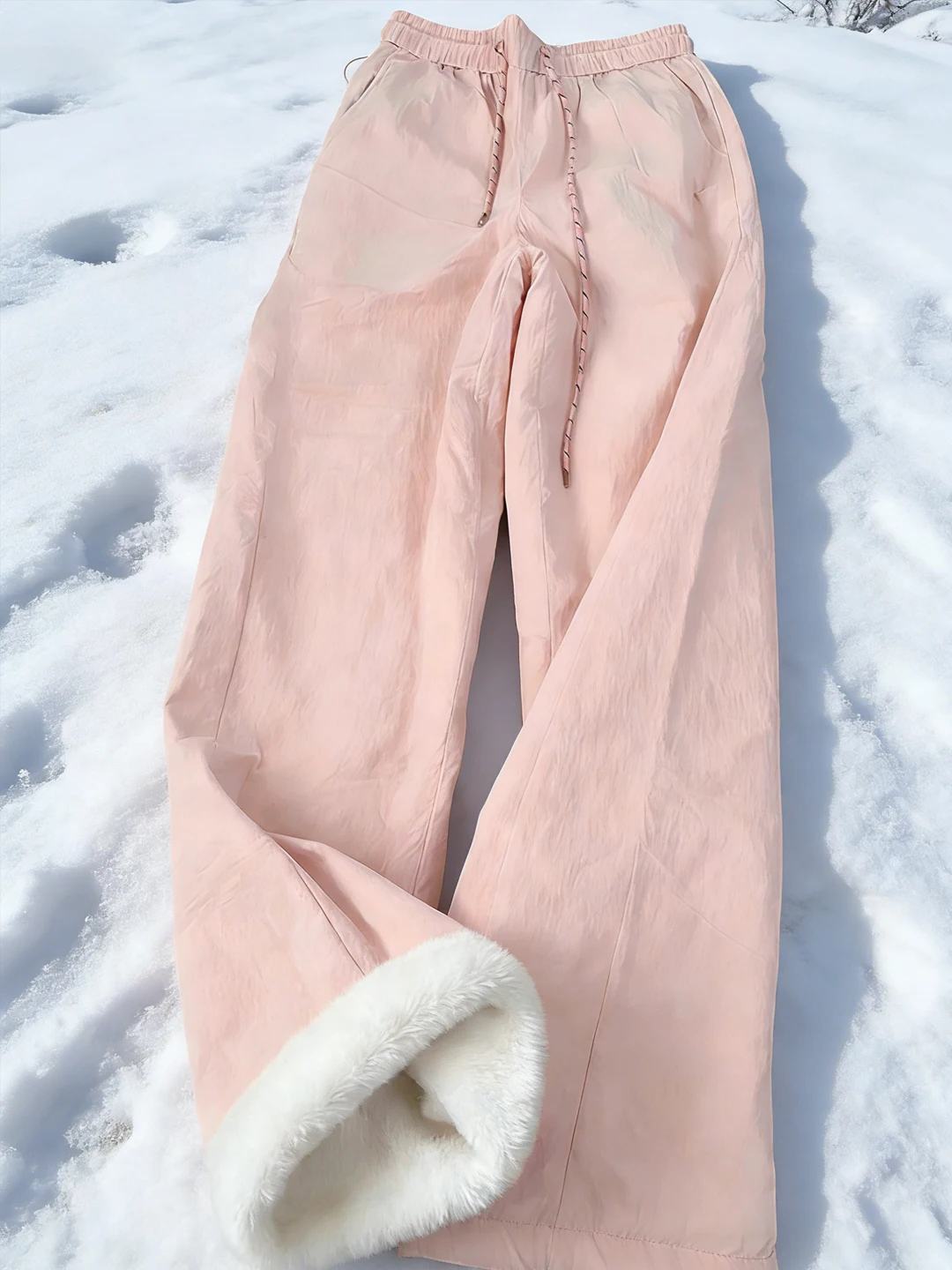 

Зимние лыжные брюки Thiened Fce на подкладке, мужские повседневные свободные брюки прямого кроя, теплые ветрозащитные уличные брюки для путешествий