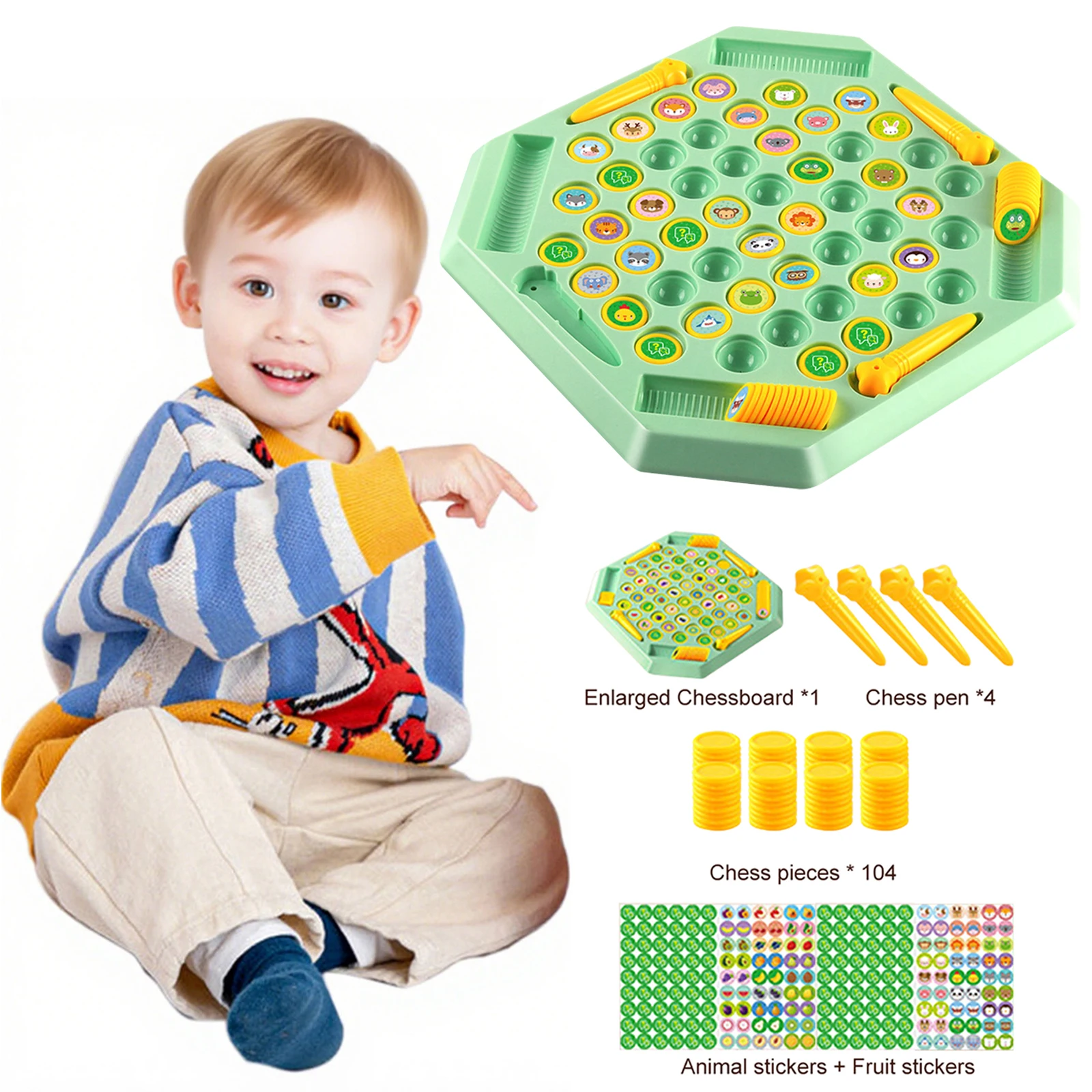 

Flip-Match Board Game Memory Chess Game Memory Flipping Chess for Kindergarten Gathering Activity
