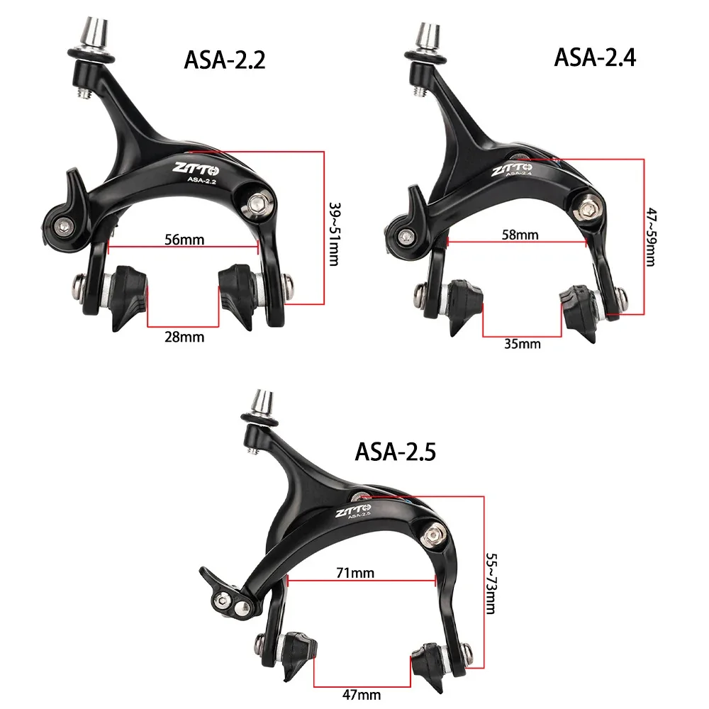 ZTTO Road Bike C Clamp Brake Caliper Bicycle Rim Brake Dead Fly Front Brake Side Pull Brake Line Caliper C Brake Parts