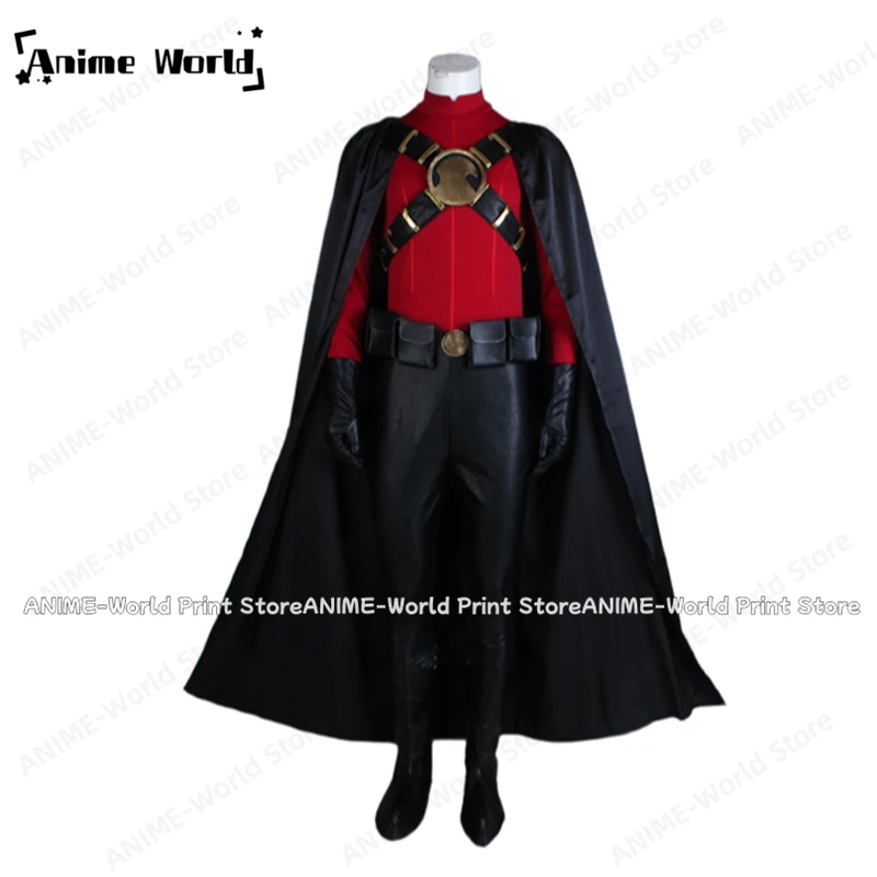 

《Custom Size》Red Robin Suit Uniform Halloween Cosplay Costume Any Size