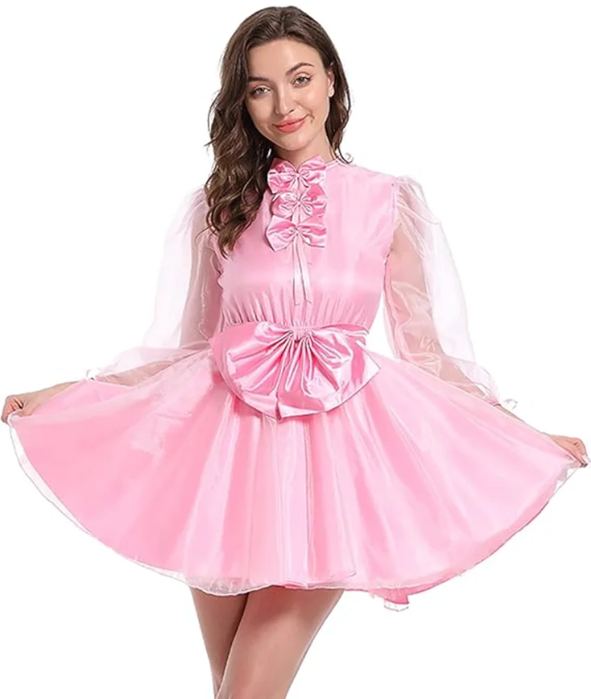 

Women's sissy cosplay sexy maid costume bow dress French costume adult custom Halloween carnival costume