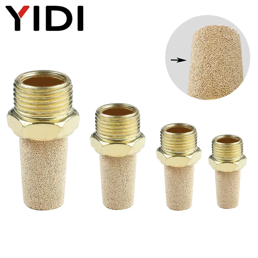 5/10/20pcs Pneumatic Brass Exhaust Silence Muffler for Air Compressor fittings Connector Connection BSP R 1 3/4 1/2 3/8 1/4 1/8