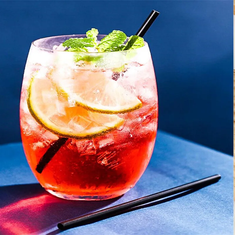 50 قطعة، شفاطات سميكة للاستعمال مرة واحدة - عبوة فردية (PET)، مثالية لمحلات شاي الفقاعات والمنزل والمشروبات الباردة