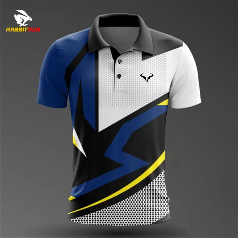 Breathable and Quick Drying Badminton Tennis Lapel Sports Short Sleeve Golf Jersey Summer Fashion Sports Casual Men\'s Polo Shirt