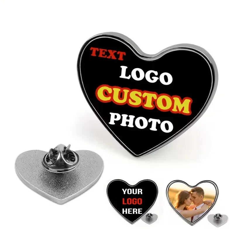 

Персонализированные значки с фото/текстом/логотипом, креативные значки с изображением, настраиваемые значки с изображениями и текстом, ювелирные изделия, свадебные броши-значки