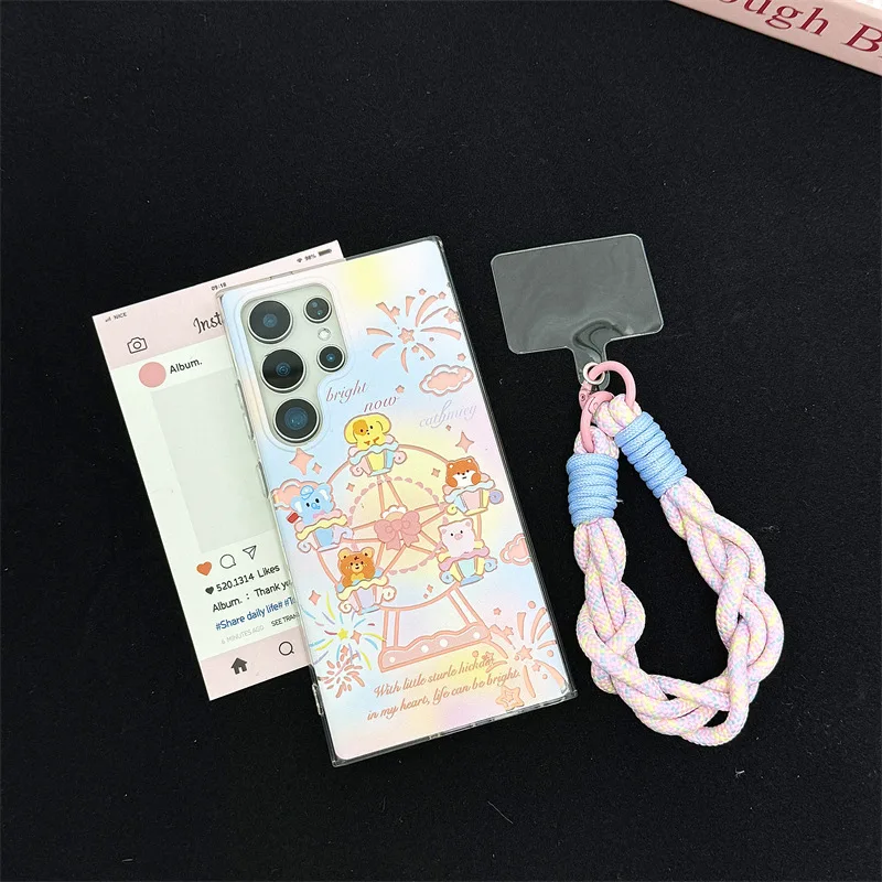 

Cartoon Animal Ferris Wheel Case for Samsung Galaxy S22 S23 S24 Ultra S25Ultra S24 S25 S23 Plus Cover Protective Shell