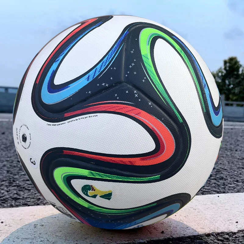 2014 ブラジル ブラズカ 最新サッカー 標準サイズ 5 ボール PU 素材 スポーツ リーグ サッカー トレーニング ボール Futbol Voetba